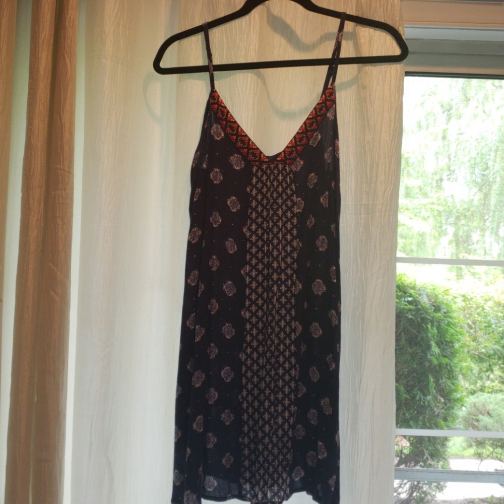 Blue and white boho dress/beach cover up